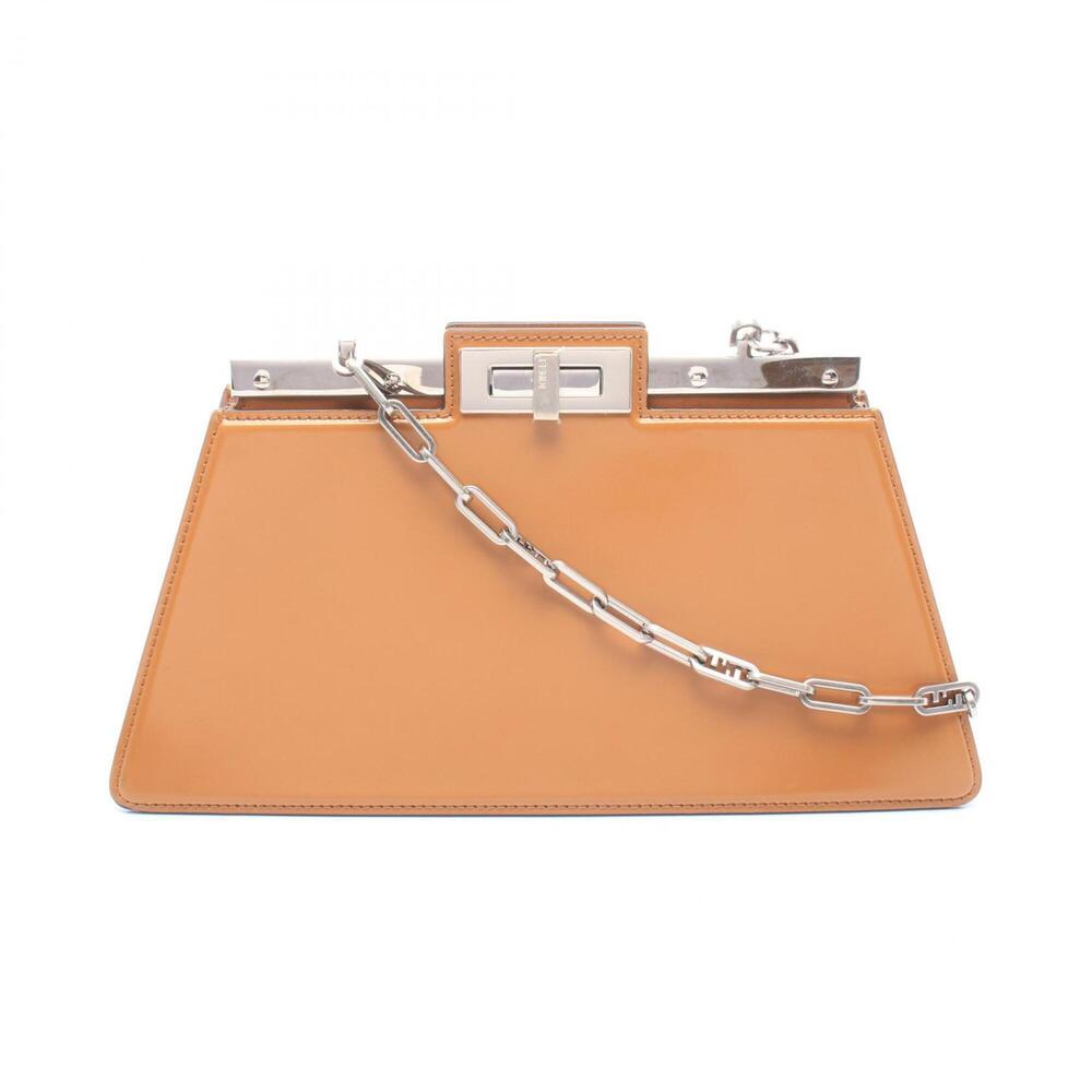 Fendi Peekaboo Cut Medium Shoulder Bag/Handbag, Leather, Women's, Brown